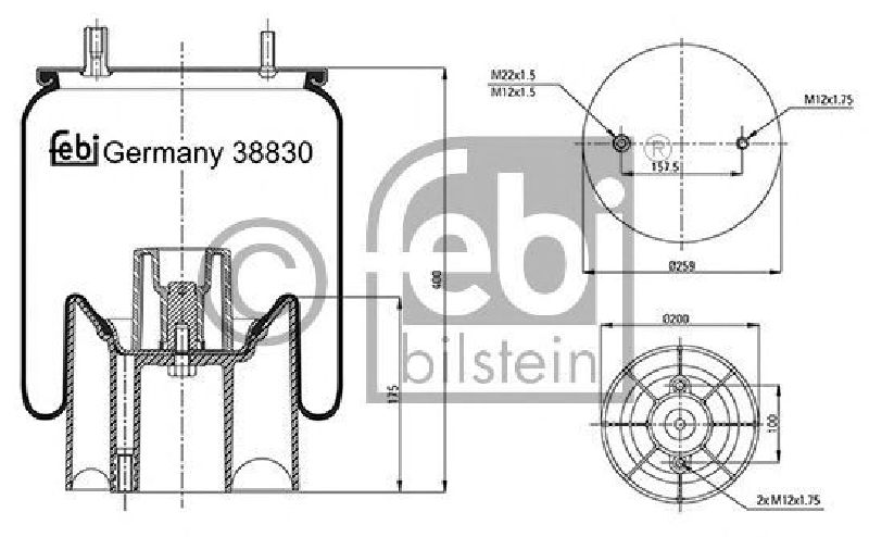 FEBI BILSTEIN 38830 - Boot, air suspension