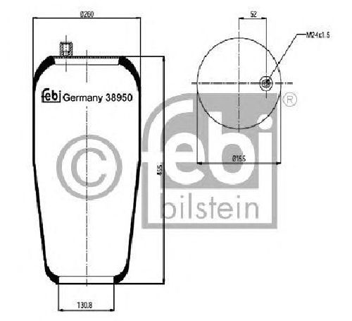 FEBI BILSTEIN 38950 - Boot, air suspension MERCEDES-BENZ