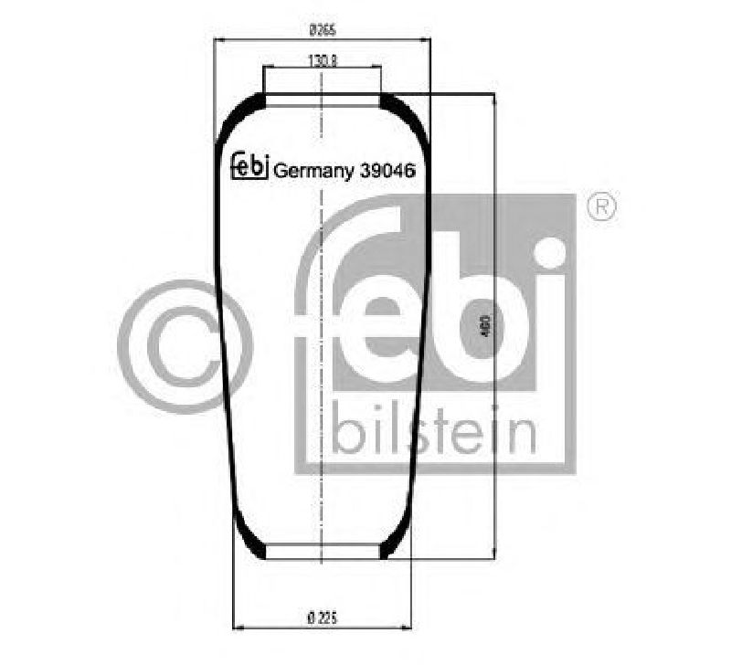 FEBI BILSTEIN 39046 - Boot, air suspension Front Axle left and right | Rear Axle left and right VOLVO