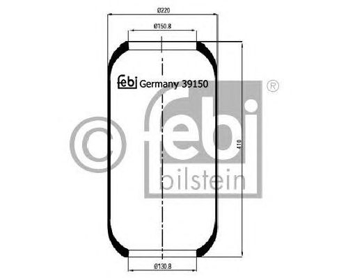 FEBI BILSTEIN 39150 - Boot, air suspension Front Axle left and right VOLVO