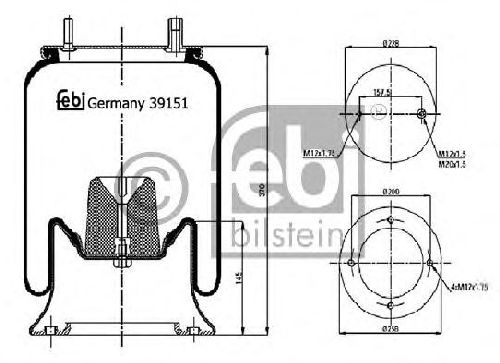 FEBI BILSTEIN 39151 - Boot, air suspension