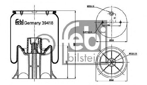 FEBI BILSTEIN 39418 - Boot, air suspension