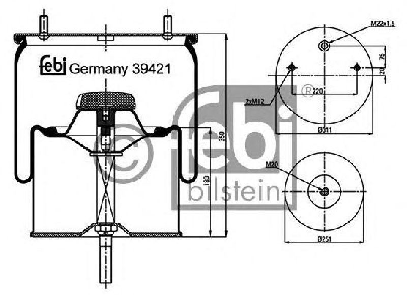 FEBI BILSTEIN 39421 - Boot, air suspension