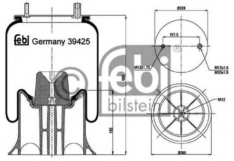 FEBI BILSTEIN 39425 - Boot, air suspension