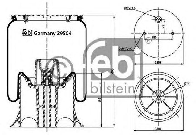 FEBI BILSTEIN 39504 - Boot, air suspension