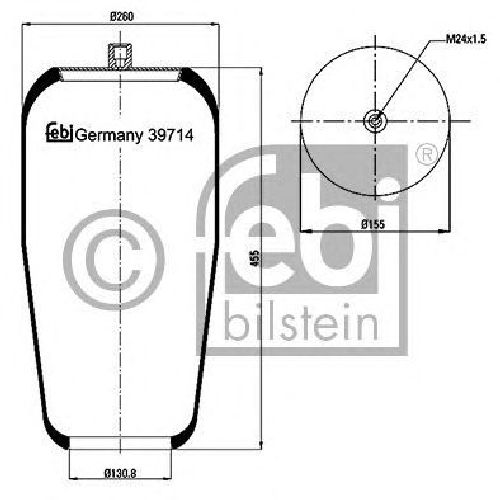 FEBI BILSTEIN 39714 - Boot, air suspension Front Axle left and right MERCEDES-BENZ