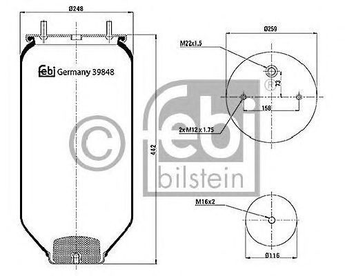 FEBI BILSTEIN 39848 - Boot, air suspension