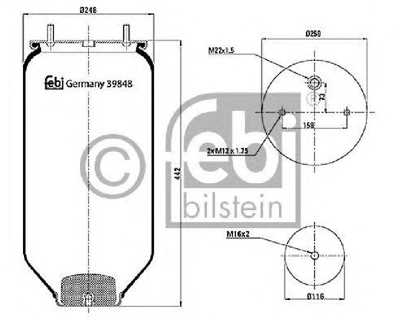 FEBI BILSTEIN 39848 - Boot, air suspension