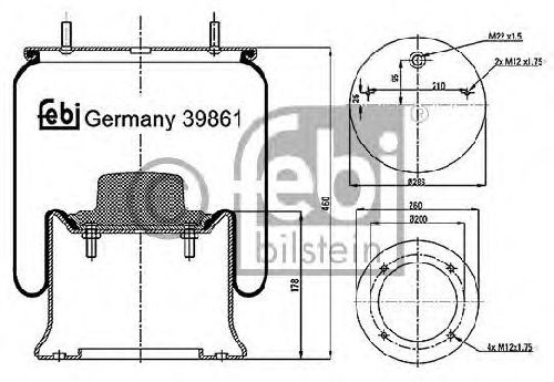 FEBI BILSTEIN 39861 - Boot, air suspension