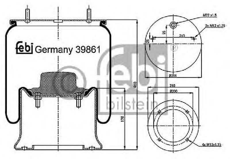 FEBI BILSTEIN 39861 - Boot, air suspension