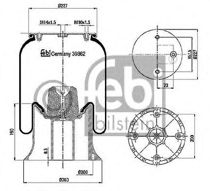 FEBI BILSTEIN 39862 - Boot, air suspension SCANIA