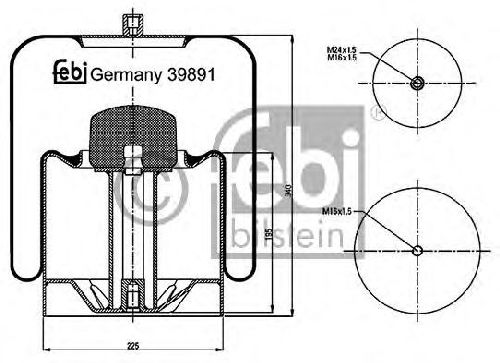 FEBI BILSTEIN 39891 - Boot, air suspension Rear Axle MERCEDES-BENZ