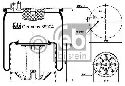 FEBI BILSTEIN 39904 - Boot, air suspension Rear Axle | Front Axle MAN