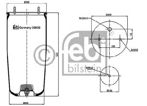 FEBI BILSTEIN 39909 - Boot, air suspension