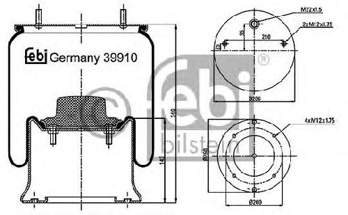 FEBI BILSTEIN 39910 - Boot, air suspension