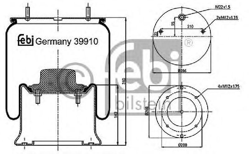 FEBI BILSTEIN 39910 - Boot, air suspension