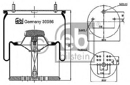 FEBI BILSTEIN 39986 - Boot, air suspension