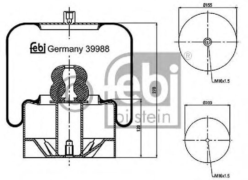 FEBI BILSTEIN 39988 - Boot, air suspension