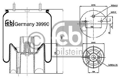 FEBI BILSTEIN 39990 - Boot, air suspension