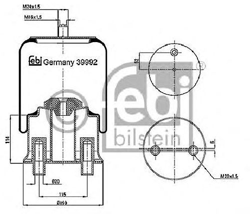 FEBI BILSTEIN 39992 - Boot, air suspension Front Axle left and right MERCEDES-BENZ