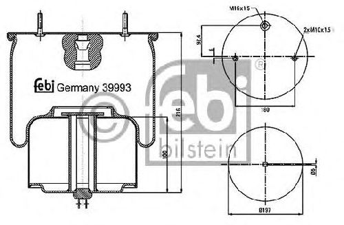 FEBI BILSTEIN 39993 - Boot, air suspension Front Axle left and right VOLVO