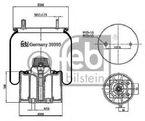 FEBI BILSTEIN 39995 - Boot, air suspension