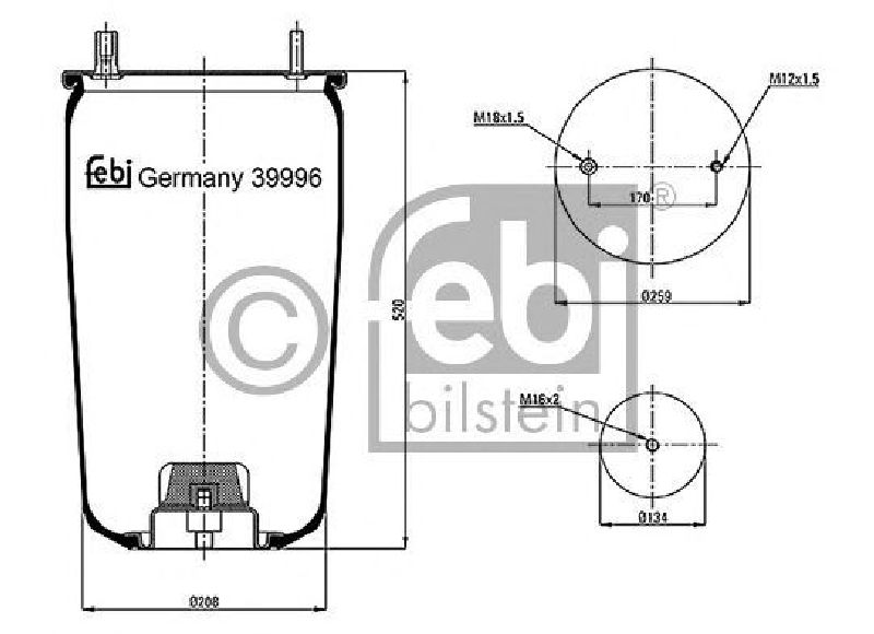 FEBI BILSTEIN 39996 - Boot, air suspension