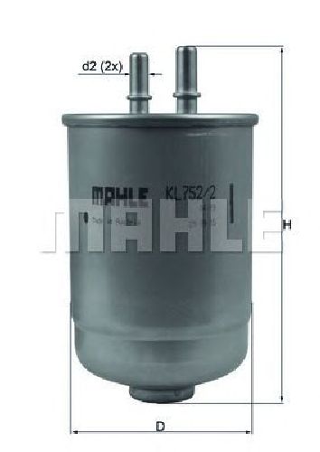 KL 752/2D KNECHT 72375129 - Fuel filter RENAULT