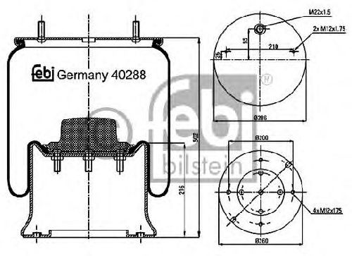 FEBI BILSTEIN 40288 - Boot, air suspension