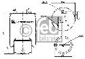 FEBI BILSTEIN 40289 - Boot, air suspension Rear Axle left and right DAF