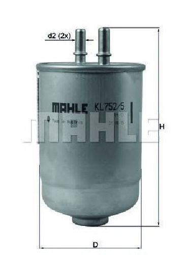 KL 752/5D KNECHT 72375243 - Fuel filter RENAULT