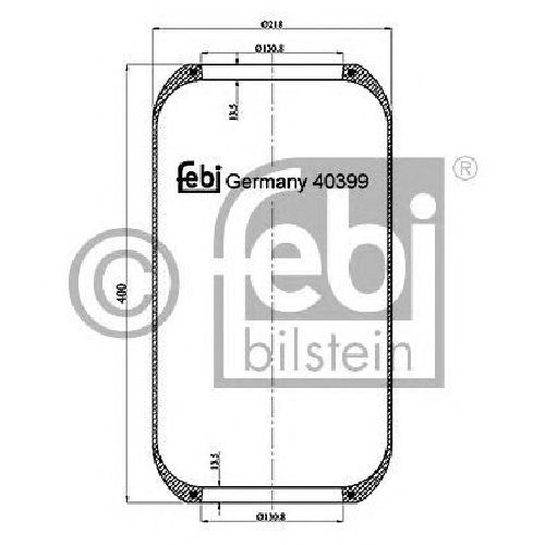 FEBI BILSTEIN 40399 - Boot, air suspension Rear Axle left and right VOLVO