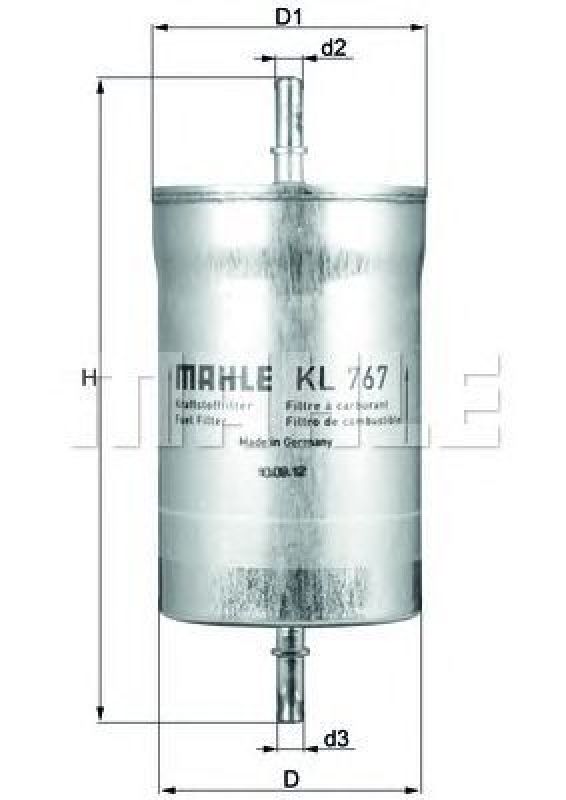 KL 767 KNECHT 70566774 - Fuel filter SEAT