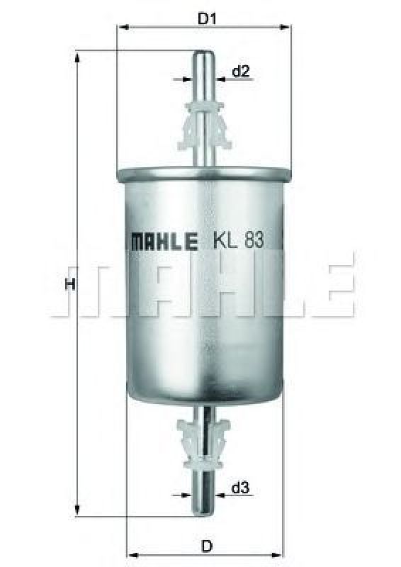 KL 83 KNECHT 76557821 - Fuel filter LADA, OPEL, CHEVROLET, CADILLAC, SAAB, VAUXHALL, IRMSCHER, PROTON, DAEWOO, ZAZ