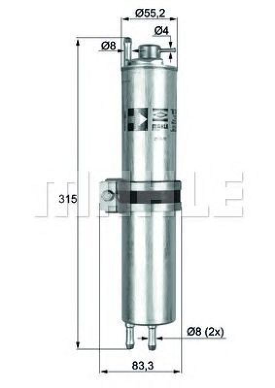 KLH 12 KNECHT 76621601 - Fuel filter