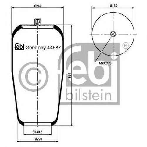 FEBI BILSTEIN 44587 - Boot, air suspension Front Axle left and right