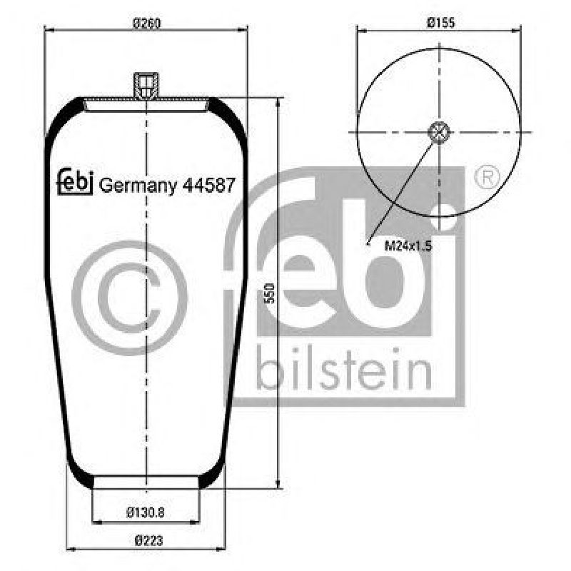 FEBI BILSTEIN 44587 - Boot, air suspension Front Axle left and right