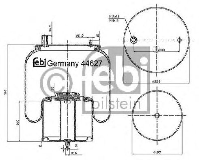 FEBI BILSTEIN 44627 - Boot, air suspension Front Axle VOLVO