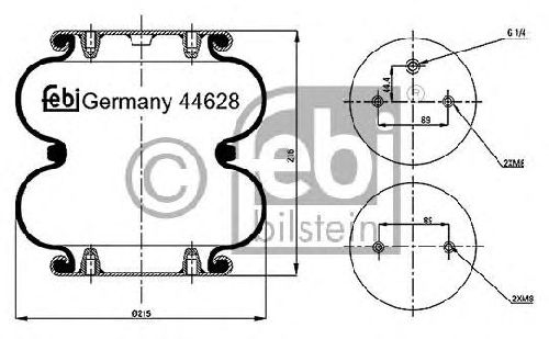 FEBI BILSTEIN 44628 - Boot, air suspension Rear Axle left and right