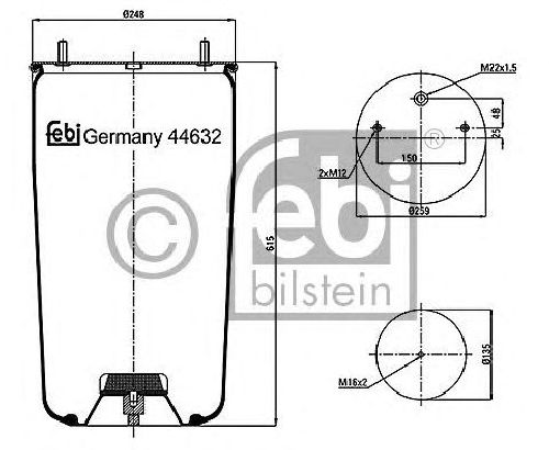 FEBI BILSTEIN 44632 - Boot, air suspension