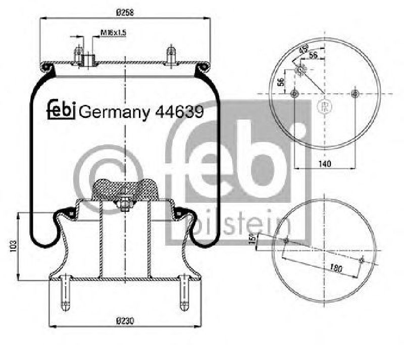 FEBI BILSTEIN 44639 - Boot, air suspension Front Axle SCANIA