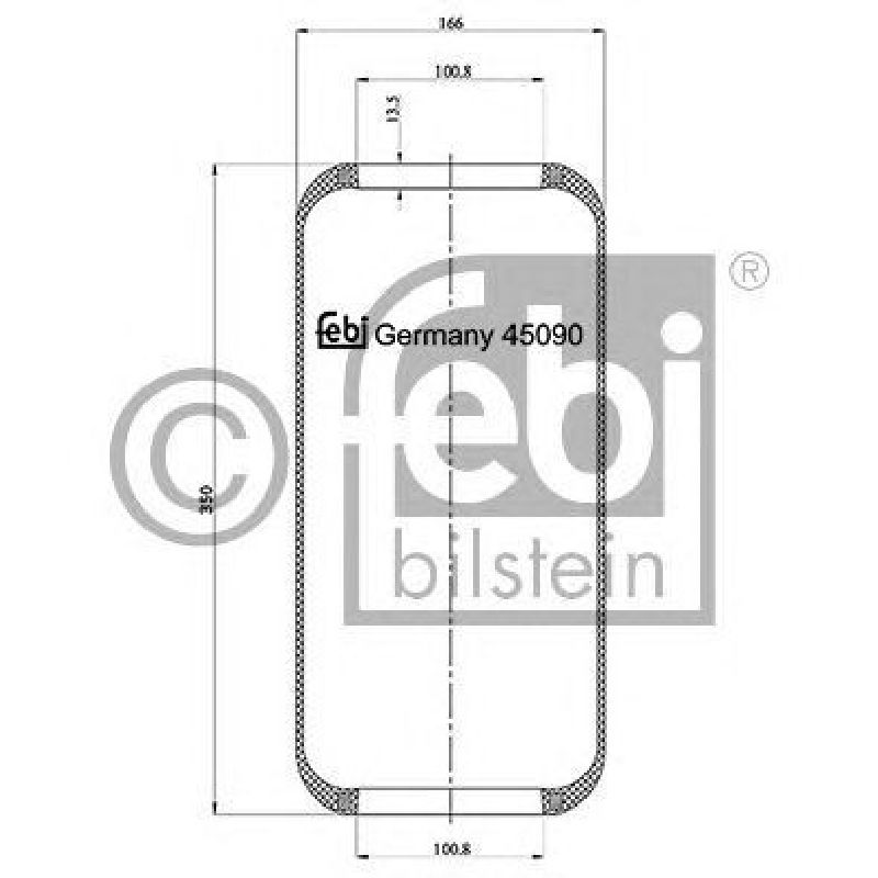 FEBI BILSTEIN 45090 - Boot, air suspension Rear Axle left and right