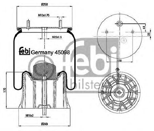 FEBI BILSTEIN 45098 - Boot, air suspension