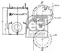 FEBI BILSTEIN 45099 - Boot, air suspension Rear Axle DAF