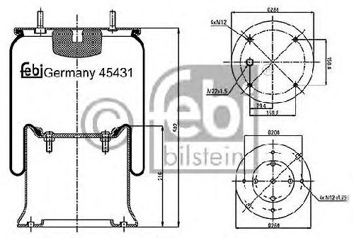 FEBI BILSTEIN 45431 - Boot, air suspension