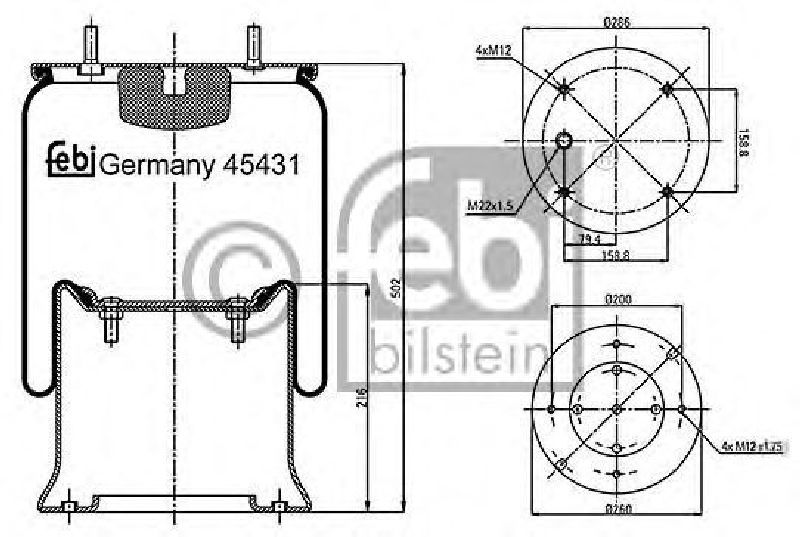 FEBI BILSTEIN 45431 - Boot, air suspension