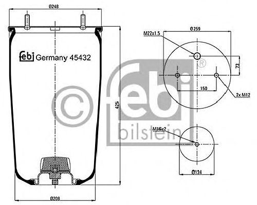 FEBI BILSTEIN 45432 - Boot, air suspension