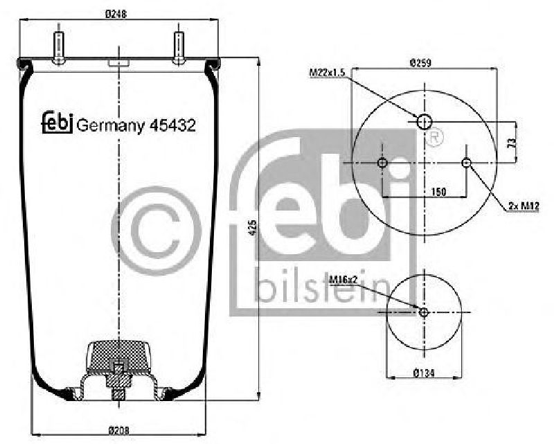 FEBI BILSTEIN 45432 - Boot, air suspension