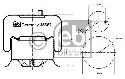 FEBI BILSTEIN 45657 - Boot, air suspension Trailing Axle MERCEDES-BENZ