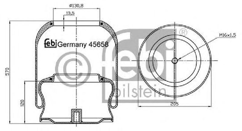 FEBI BILSTEIN 45658 - Boot, air suspension